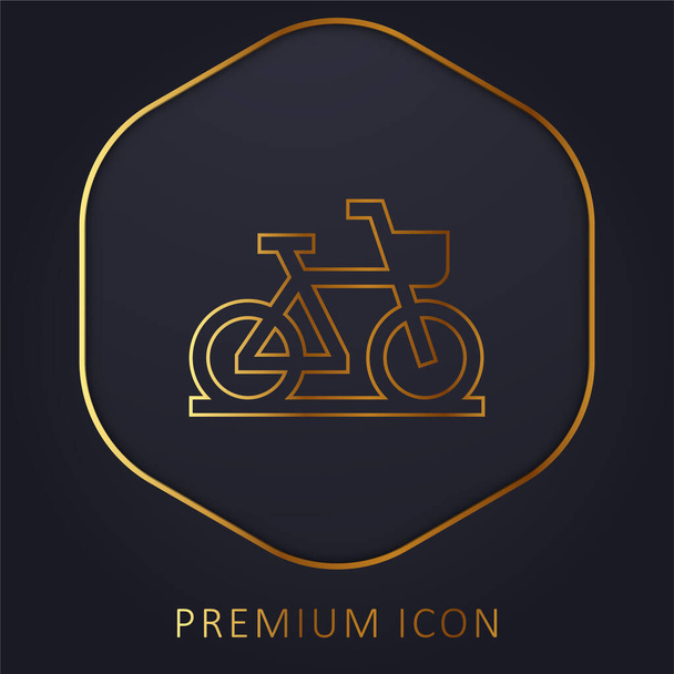 自転車ゴールデンラインプレミアムロゴやアイコン - ベクター画像