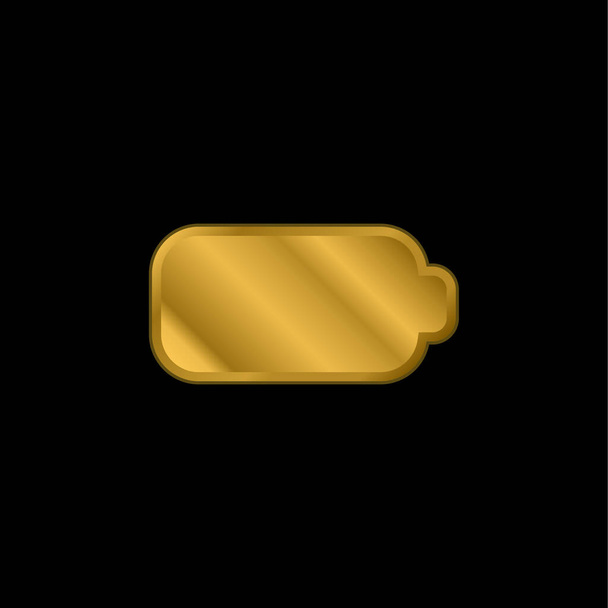 Pozlacená kovová ikona baterie nebo vektor loga - Vektor, obrázek