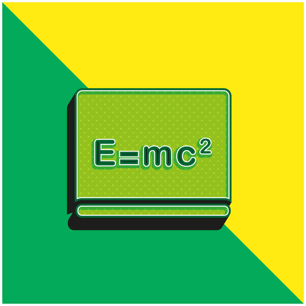 pizarra verde y amarillo moderno logotipo del icono del vector 3d - Vector, imagen