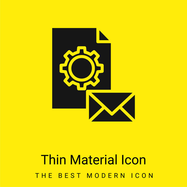 Branding icono de material amarillo brillante mínimo - Vector, imagen