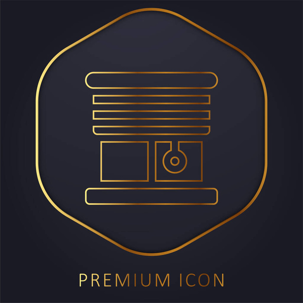 Жалюзі золота лінія преміум логотип або значок
 - Вектор, зображення