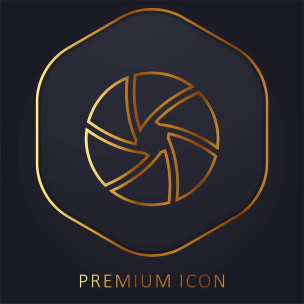 Przysłona złotej linii logo premium lub ikona - Wektor, obraz