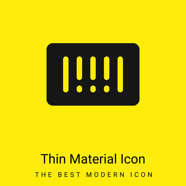 Barcode minimal bright yellow material icon - Vector, Image