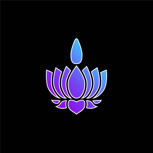Ícone de vetor gradiente azul Ayyavazhi - Vetor, Imagem