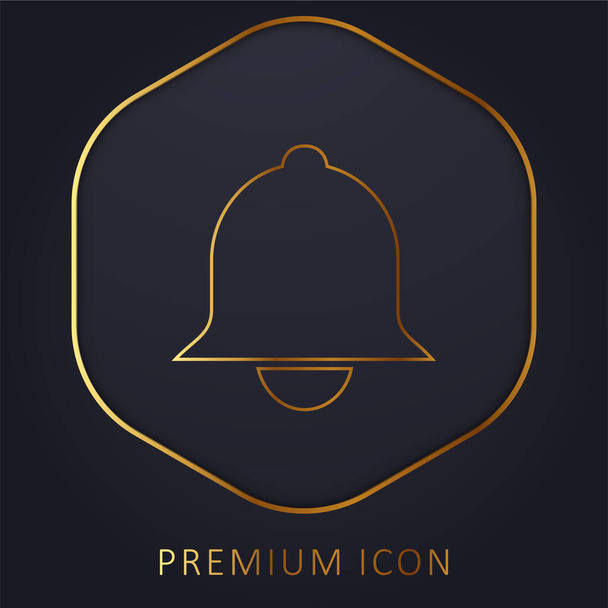 Alarm Bell Золота лінія преміум логотип або ікона - Вектор, зображення