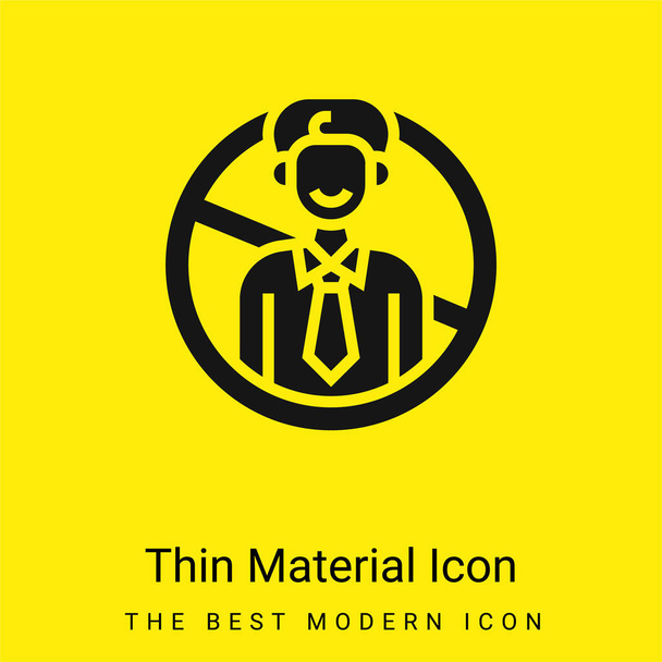 Zwarte lijst minimaal helder geel materiaal icoon - Vector, afbeelding