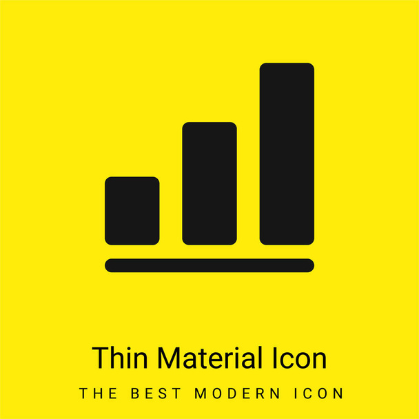 Panel Graf minimální jasně žlutá ikona materiálu - Vektor, obrázek