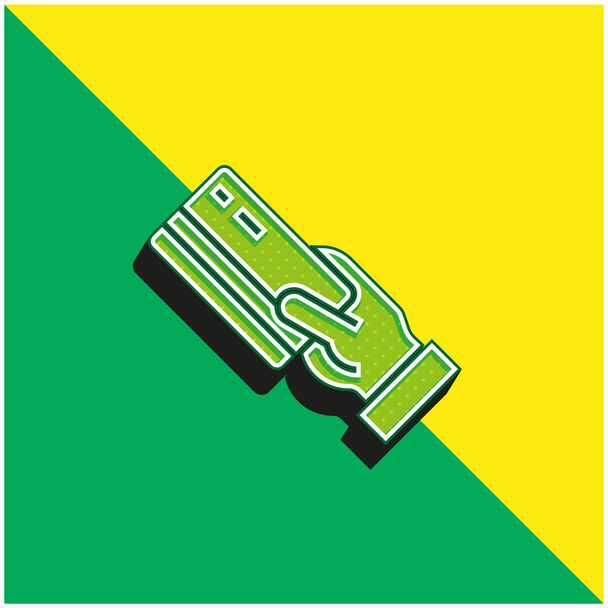 ATM Verde y amarillo moderno logotipo icono del vector 3d - Vector, Imagen