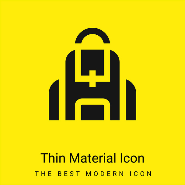 Batoh minimální jasně žlutý materiál ikona - Vektor, obrázek