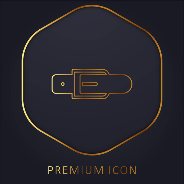 Belt golden line premium logo or icon - Vector, Image