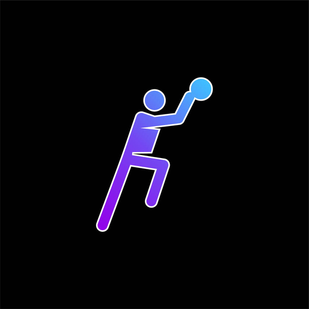 Basketball Player blue gradient vector icon - Vector, Image