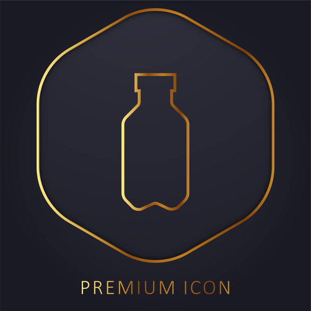Bottiglia linea dorata logo premium o icona - Vettoriali, immagini
