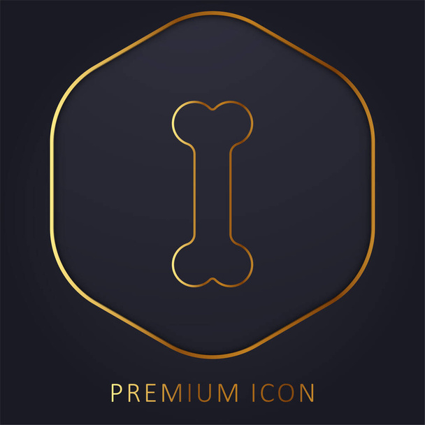 Csont arany vonal prémium logó vagy ikon - Vektor, kép