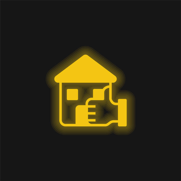 Best Choice yellow glowing neon icon - Vector, Image