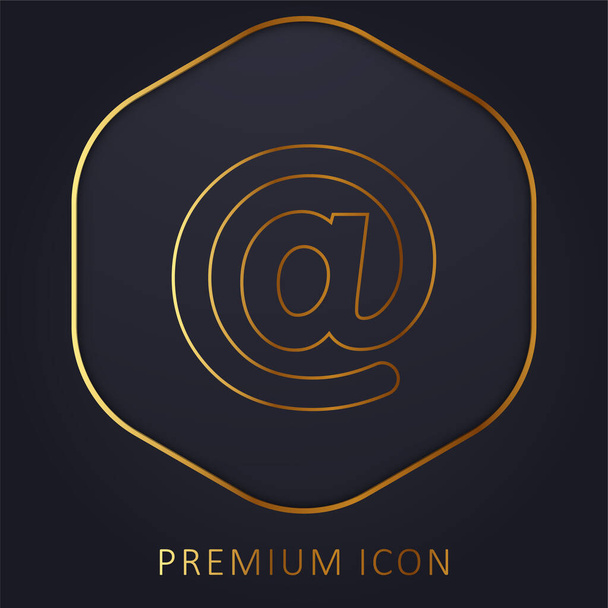 À la ligne d'or logo premium ou icône - Vecteur, image