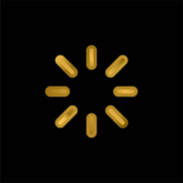 Birghtness gold plated metalic icon or logo vector - Vector, Image