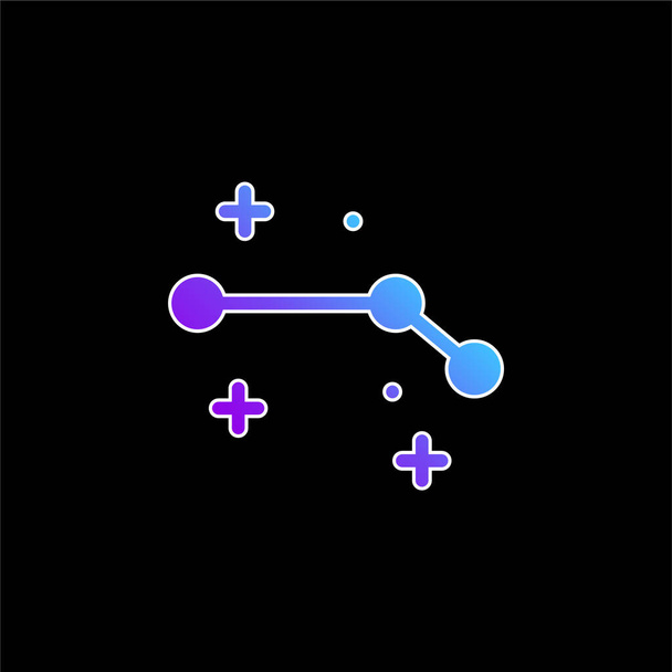 Aries azul icono de vector gradiente - Vector, Imagen