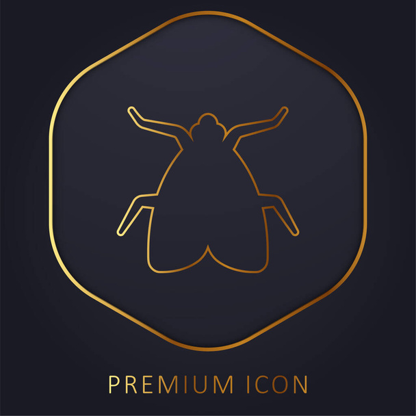 Big Fly golden line premium logo or icon - Vector, Image