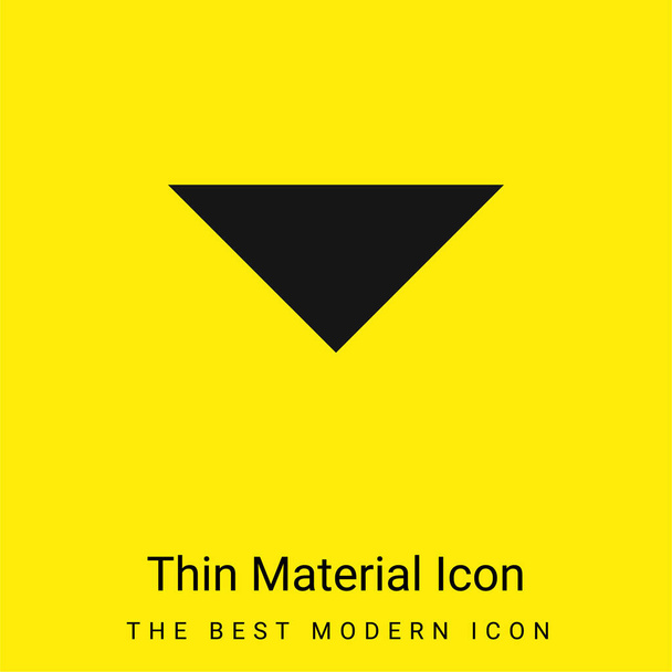Arrow Point To Down minimal bright yellow material icon - Vector, Image
