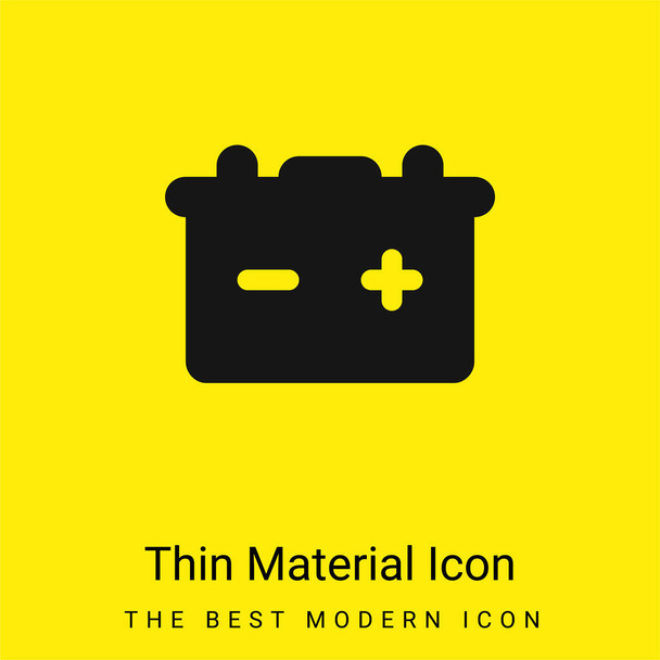 バッテリー最小限の明るい黄色の材料アイコン - ベクター画像