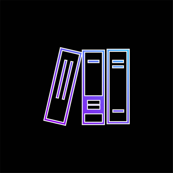 Books For Study blue gradient vector icon - Vector, Image