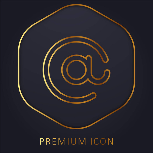 Na zlaté čáře prémiové logo nebo ikonu - Vektor, obrázek
