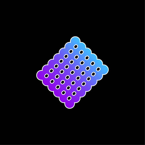 Biscuit azul gradiente icono de vector - Vector, Imagen