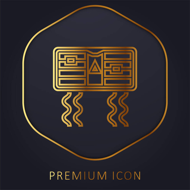 Klimaanlage goldene Linie Premium-Logo oder Symbol - Vektor, Bild