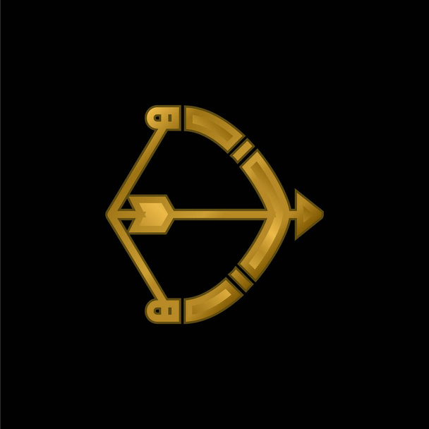Золота металева піктограма або вектор логотипу лука
 - Вектор, зображення