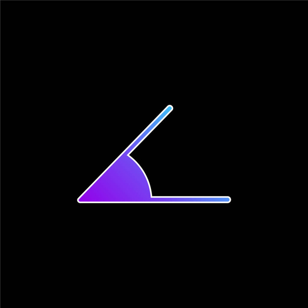 Angle blue gradient vector icon - Vector, Image