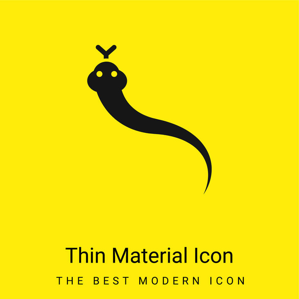 Animal mínimo icono de material amarillo brillante - Vector, imagen