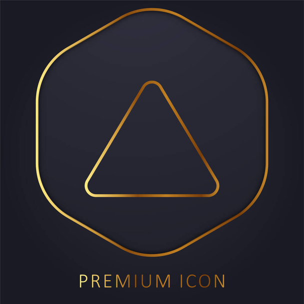 Logo o icono premium de línea dorada de blanqueador - Vector, imagen