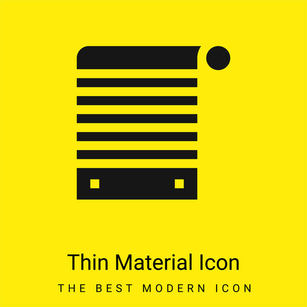 Cieco minimale brillante icona materiale giallo - Vettoriali, immagini