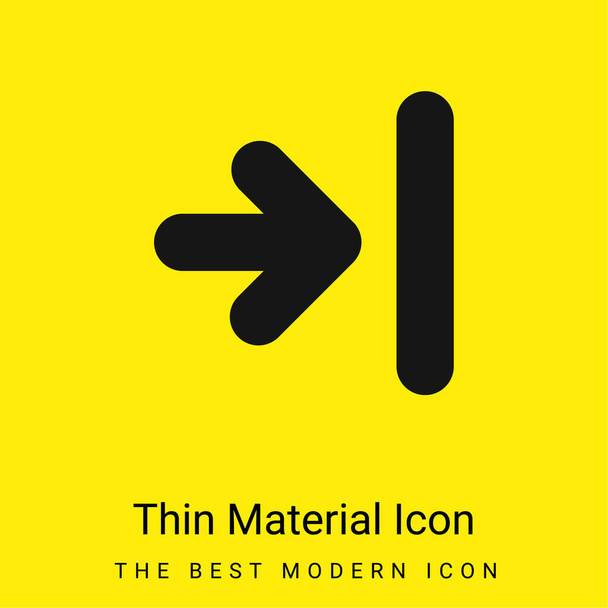 Arrow To Last Track minimal bright yellow material icon - Vector, Image