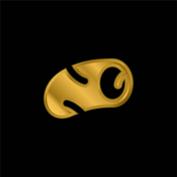 Artery gold plated metalic icon or logo vector - Vector, Image