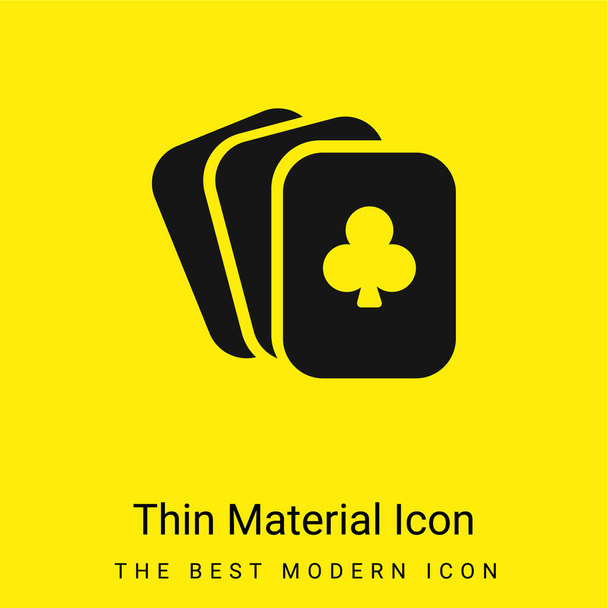 Bridge Cards icona minimale materiale giallo brillante - Vettoriali, immagini
