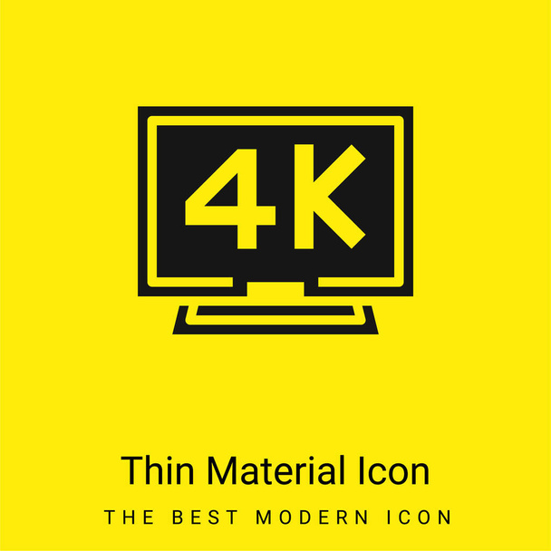 4k minimalna jasnożółta ikona materiału - Wektor, obraz