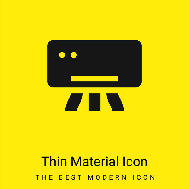 Climatiseur minimaliste jaune vif icône matérielle - Vecteur, image