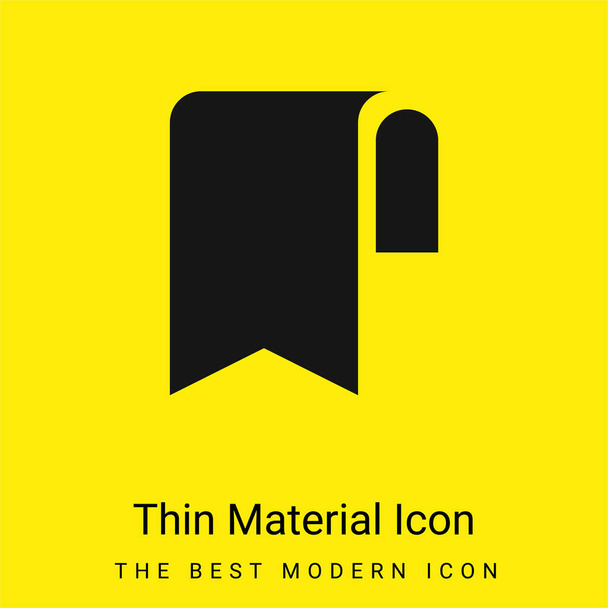 Marque o ícone de material amarelo brilhante mínimo - Vetor, Imagem