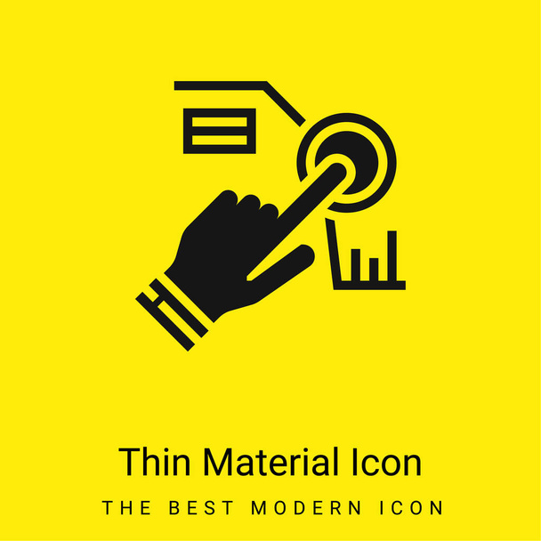 Assistente icona materiale giallo brillante minimale - Vettoriali, immagini