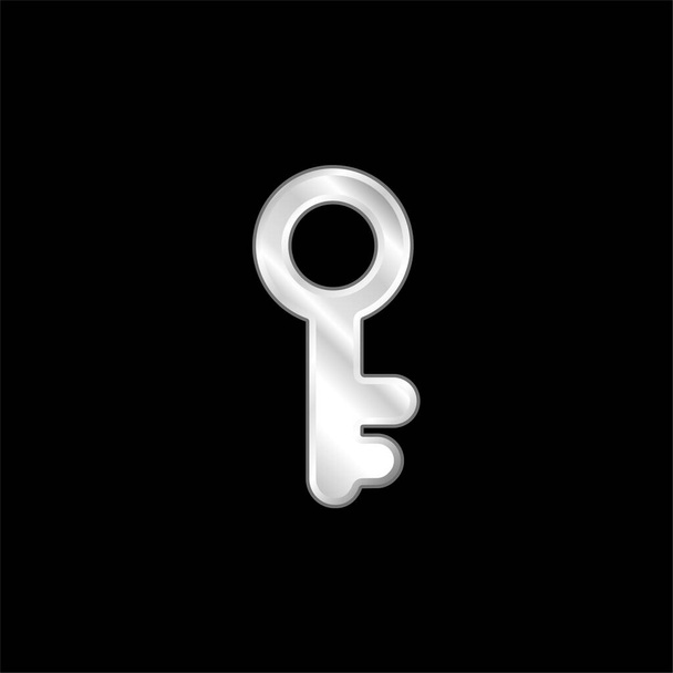 Antiker Schlüssel versilbert metallisches Symbol - Vektor, Bild