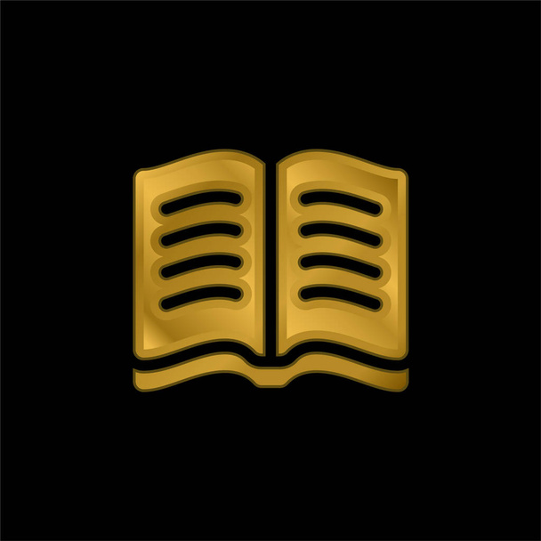Книга Золота металева іконка або вектор логотипу
 - Вектор, зображення