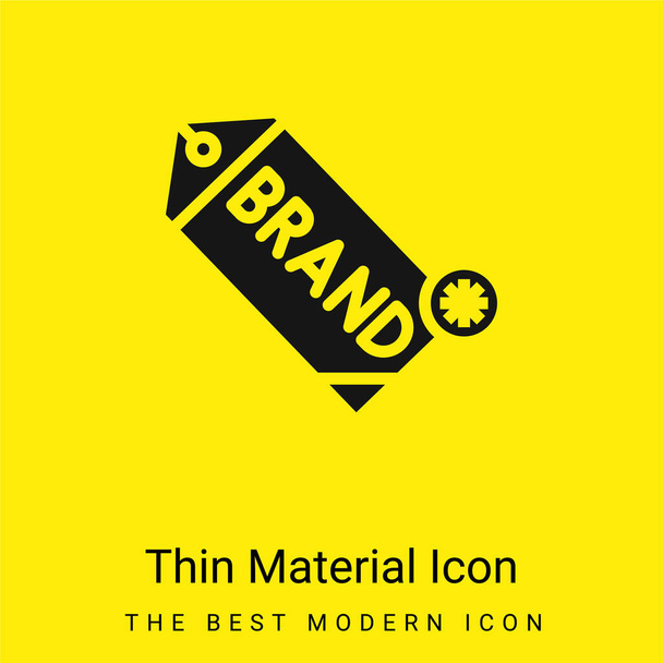 ブランド最小限の明るい黄色の材料アイコン - ベクター画像