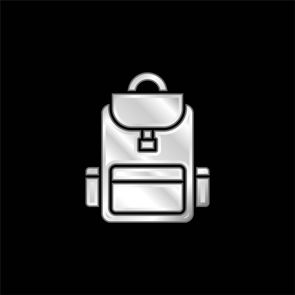 Рюкзак срібний металевий значок
 - Вектор, зображення