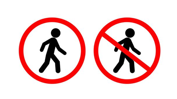 Prohibition No Pedestrian Sign - Photo, Image