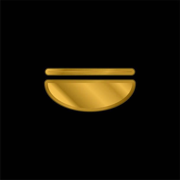 Balance chapado en oro icono metálico o logo vector - Vector, imagen