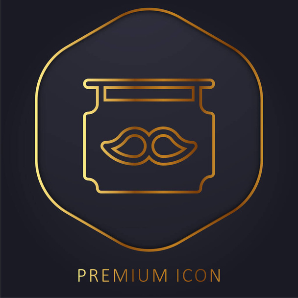 Barber Shop línea de oro logotipo premium o icono - Vector, imagen