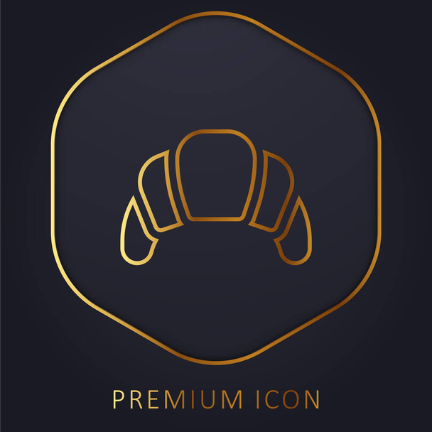 Línea dorada al horno logotipo premium o icono - Vector, Imagen
