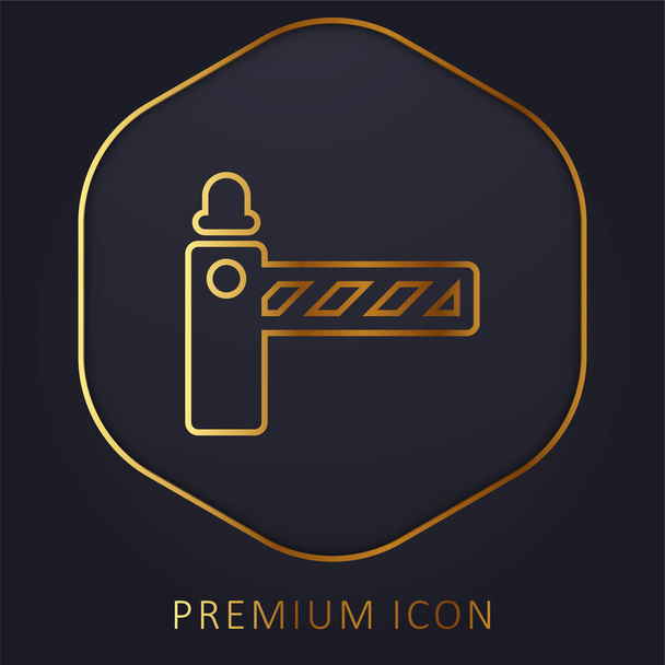 Barrier kultainen viiva premium logo tai kuvake - Vektori, kuva