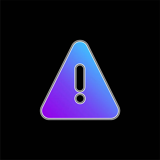 Alerta ícone vetor gradiente azul - Vetor, Imagem